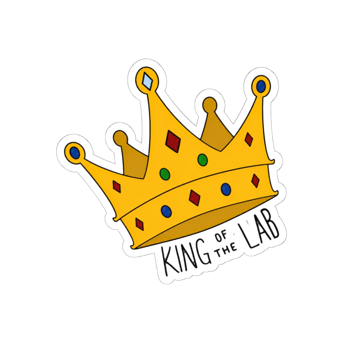King of the Lab Funny Science Sticker | Geek Vinyl Decal - alternate angle 1, merchandise