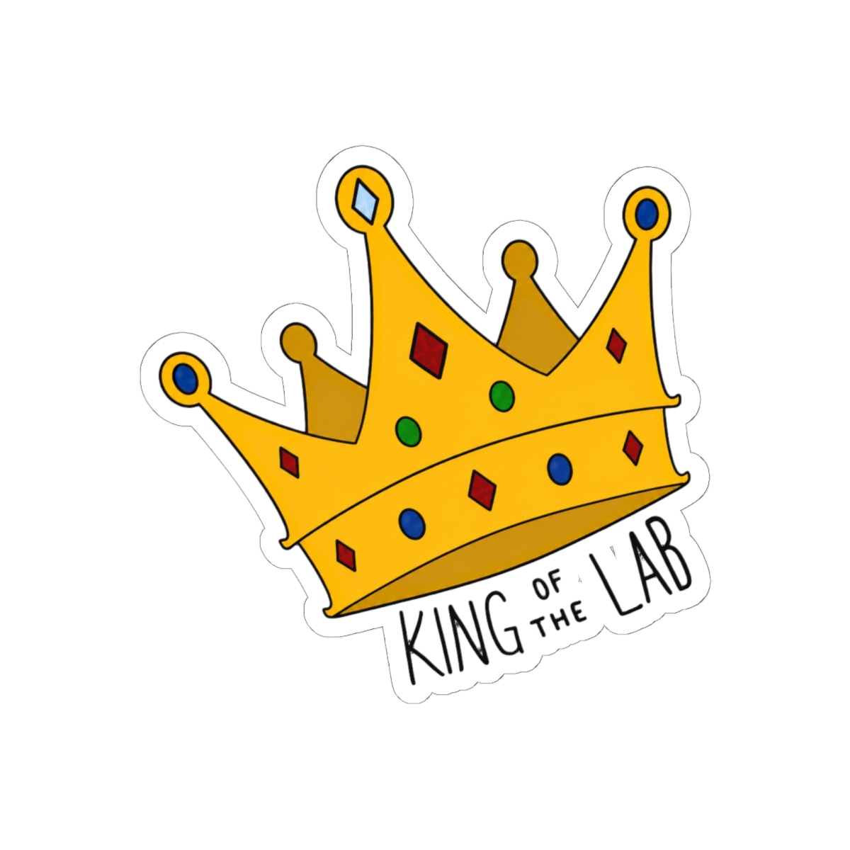 King of the Lab Funny Science Sticker | Geek Vinyl Decal