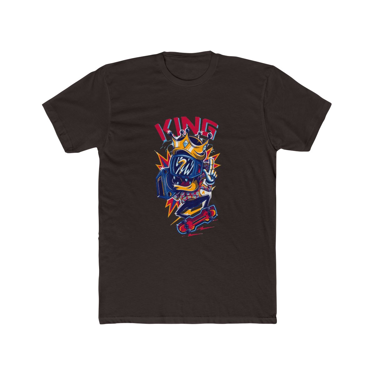 T Shirt King Crown Camera Cartoon Graphic T Shirt - Bold Fan Tee - alternate angle 5, merchandise