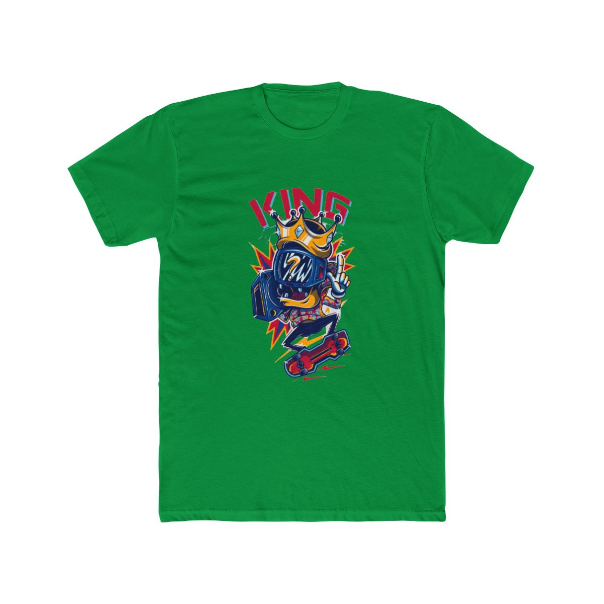 T Shirt King Crown Camera Cartoon Graphic T Shirt - Bold Fan Tee
