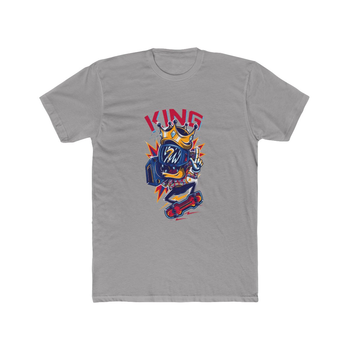 T Shirt King Crown Camera Cartoon Graphic T Shirt - Bold Fan Tee - alternate angle 4, merchandise