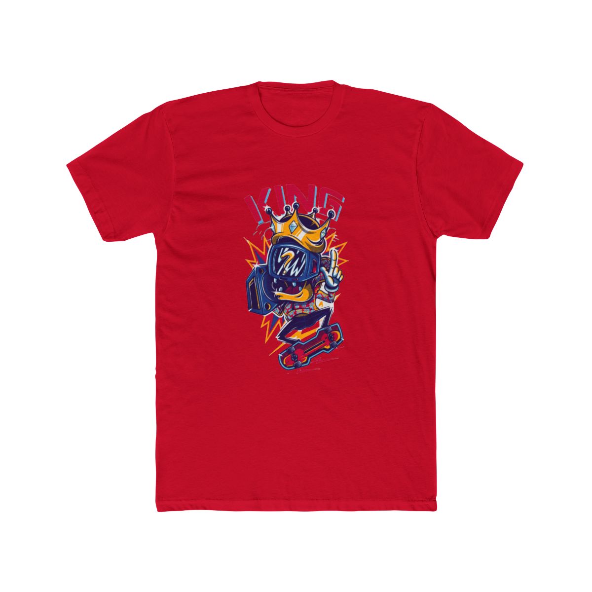 T Shirt King Crown Camera Cartoon Graphic T Shirt - Bold Fan Tee - alternate angle 2, merchandise