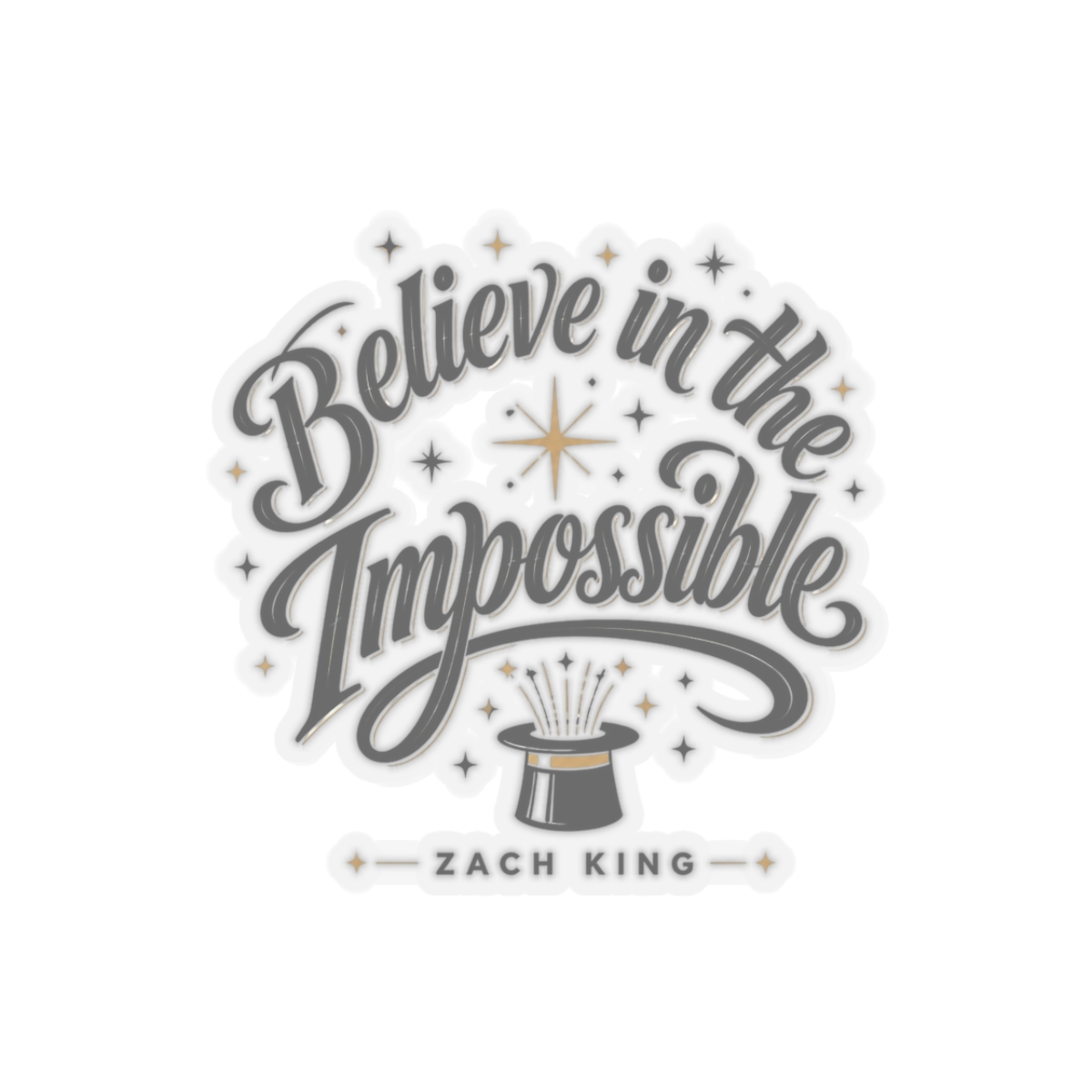 Zach King "Believe in the Impossible" Sticker