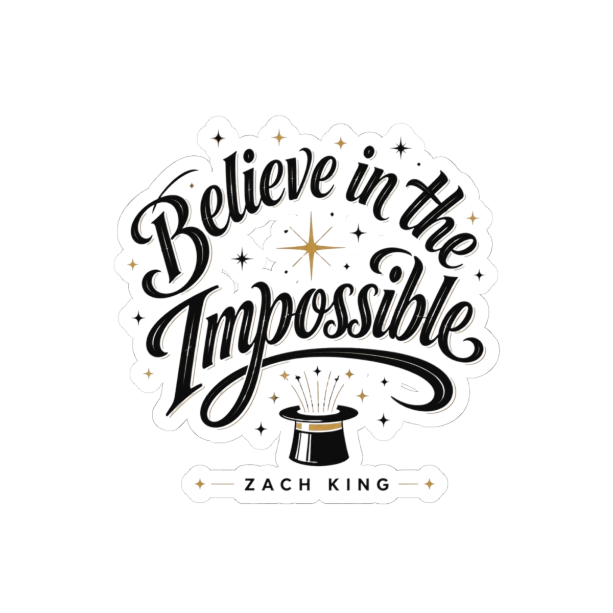 Zach King "Believe in the Impossible" Sticker - Official Stickers merchandise