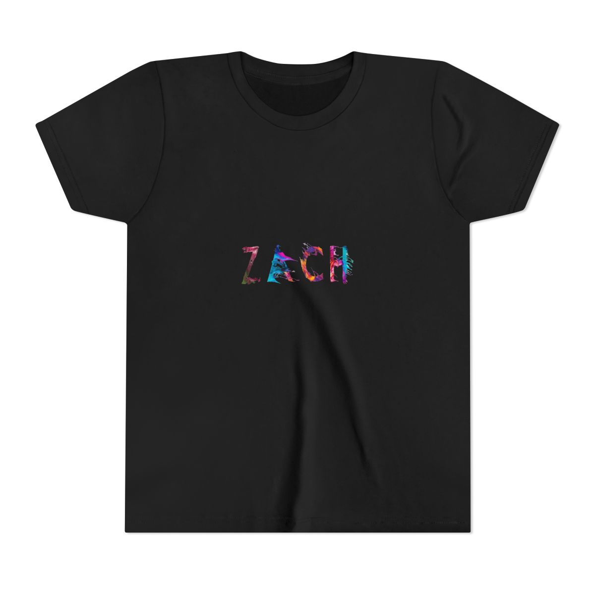 Bold Zach Name Graphic T Shirt - Personalized Confidence Kids Tee