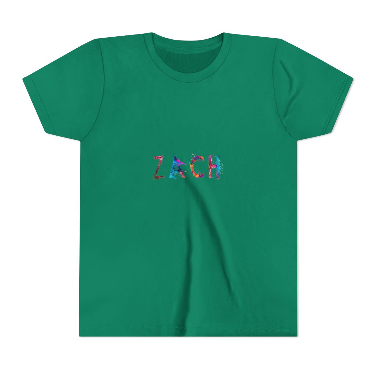 Bold Zach Name Graphic T Shirt - Personalized Confidence Kids Tee - alternate angle 2, merchandise