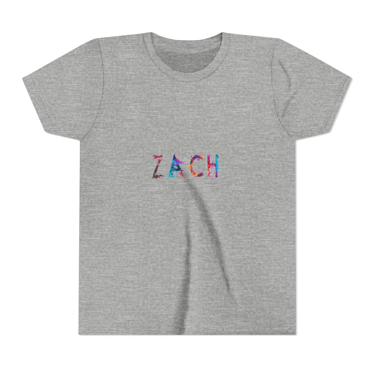 Bold Zach Name Graphic T Shirt - Personalized Confidence Kids Tee - alternate angle 3, merchandise