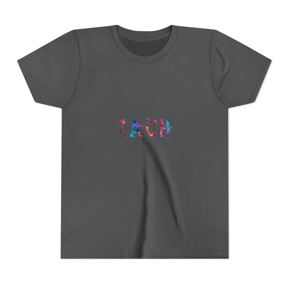 Bold Zach Name Graphic T Shirt - Personalized Confidence Kids Tee - alternate angle 5, merchandise
