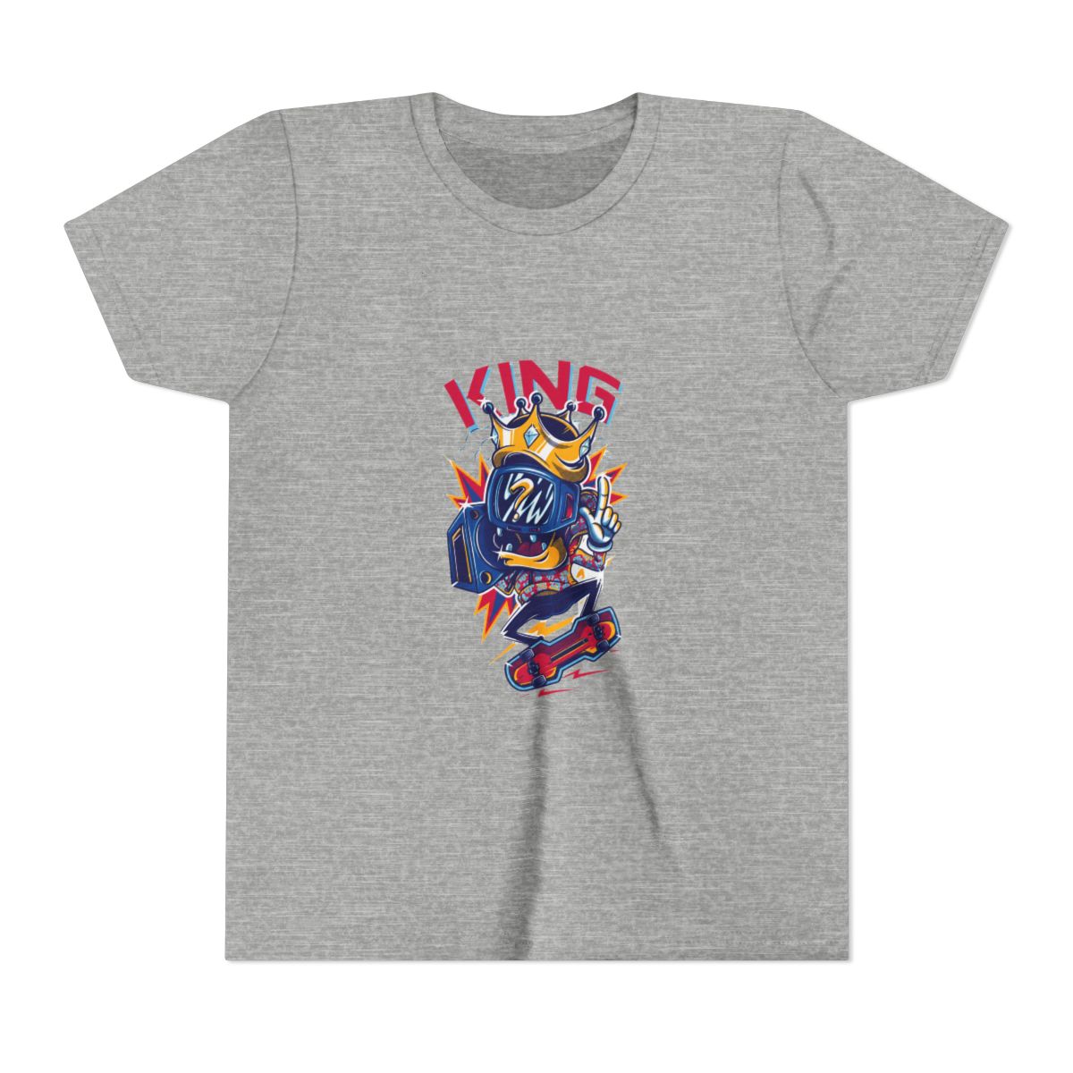 T Shirt King Crown Camera Cartoon Graphic T Shirt - Bold Fan Kids Tee